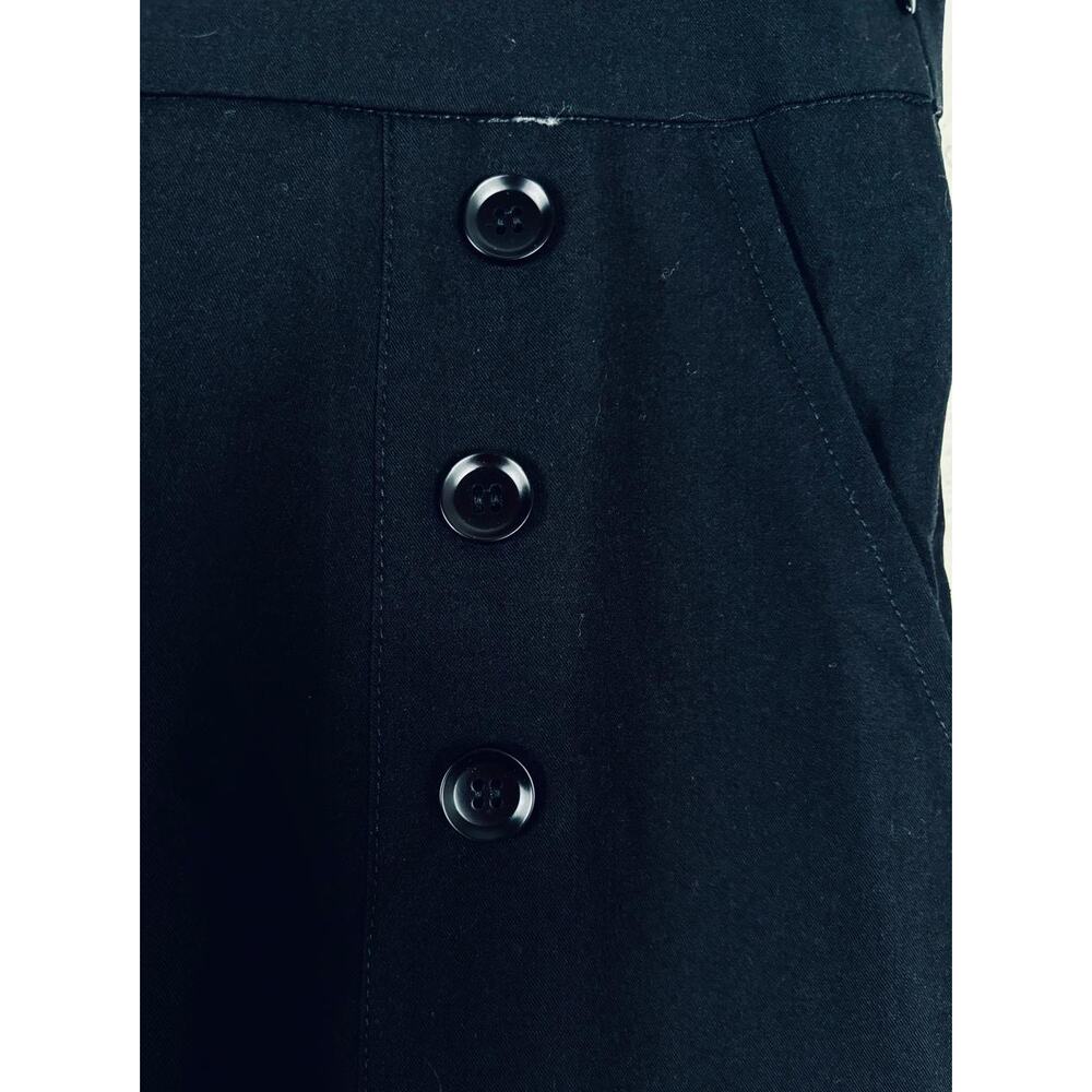 Belle Poque Womens High Waisted Wide Leg Pant Sz L Sailor Front Buttons Corpcore - Picture 4 of 8